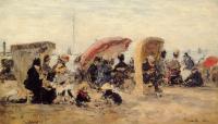 Boudin, Eugene - Trouville, Beach Scene